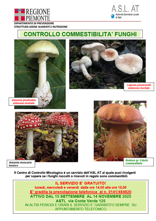 Controllo Commestibilità Funghi